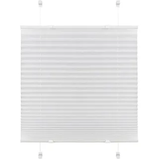 Boxxx Plissee , Weiß , Textil , Uni , 60x130 cm , Länge universell einstellbar , Heimtextilien, Vorhänge, Plissees