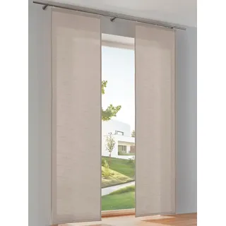 Schiebegardine HEINE HOME Gr. 1, grau (taupe), B:60cm H:145cm, Polyester, Gardinen, Schiebegardine