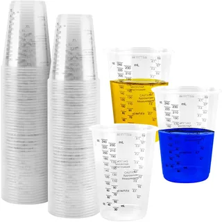 AZKEEGREY 100 Stück Epoxidharz Mischbecher 240 ml, Transparent Messbecher für Flüssigkeiten Mischen Harz, Farbe, Pigment