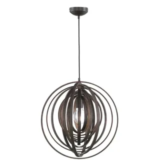 Trio Boolan 1-flg. D.50 cm Holz braun/Bronze