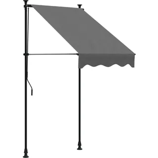 vidaXL Markise Einziehbar Anthrazit 100x150 cm Stoff und Stahl - Grau