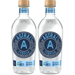 Astral Blanco Tequila | 38% Alkoholgehalt | Einzelflasche 700ml | 100% Blaue Agave (Packung mit 2)