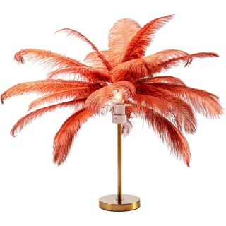 Kare Feather Palm Tischleuchte mit Federn, rostrot