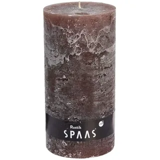 Spaas Rustikale Stumpenkerze 100/200 mm, ± 120 Stunden, ohne Duft - Taupe