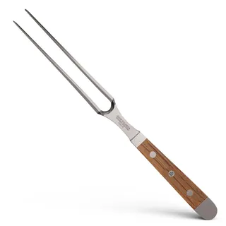 Güde Solingen - Fleischgabel geschmiedet, 18 cm, Fasseichenholz, ALPHA FASSEICHE, Doppelkropf, Handmade Germany