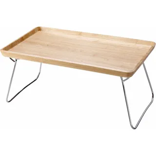 Continenta Tablett Handarbeit, mit ausklappbaren Füßen beige