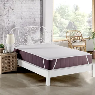 L'Essentiel Bettwäsche-Set, Alez (180 x 200), Weiß, Schutzbezug für Doppelbett, 100% Baumwolle, 180 x 200 cm - Weiß