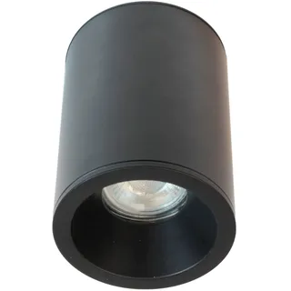 wonderlamp Oberflächenstrahler für Innen oder Außen, schwarz, IP65, geeignet für Badezimmer, GU10, zylindrisch, lutar