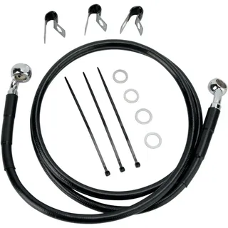 Drag Specialties Harley Davidson Flst 1450 Heritage Softail 06 660214-blk Bremsleitung - Silver - One Size