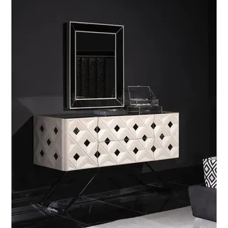 Schminktisch mit Spiegel Schminkkonsole Frisiertisch Holz Weiß Konsol Hochwertig - Weiß