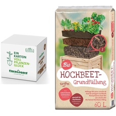 Floragard Bio Hochbeet-Erde in der Box 60 Liter & Universal Bio Hochbeet-Grundfüllung 60 Liter