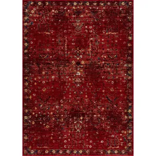 Teppich OTTO HOME "Clovis" Gr. 1, rot, B:60cm H:11mm L:90cm, Kunstfaser, Teppiche, Teppich, Teppich im Orient-Design, mit Bordüre, Vintage