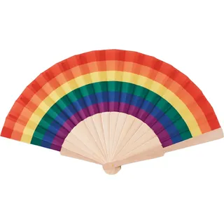 MidOcean - Handfächer "Bowfan", Regenbogen, aus Holz MO147 (Einheitsgröße) (Bunt) - Bunt