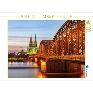 CALVENDO Puzzle Hohenzollernbrücke (Köln-Deutschland) 1000 Teile Puzzle quer | 1000 Teile Lege-Größe 64 x 48 cm Foto-Puzzle für glückliche Stunden