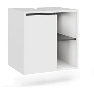 Vicco Waschbeckenunterschrank Viola 60 x 60 cm mit offenen Regalen Weiß/Grau