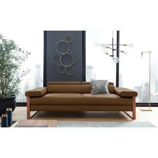 W.Schillig Couch Leder 3-Sitzer Braun