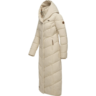 Steppmantel RAGWEAR "Steppmantel Natalka Extralong", Damen, Gr. 5XL, beige (ecru24), Obermaterial: 100% Polyester PES.  Obermaterial: Futter: 100% Polyester PES. 100% Polyester PES., Mäntel Steppmantel