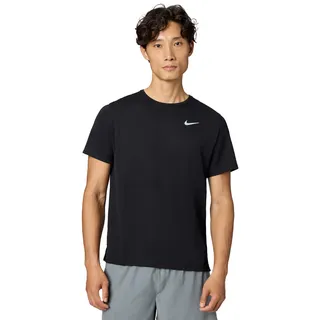 Nike Dri-FIT UV Miler kurzarm Laufshirt Herren 010 black/reflective silv S