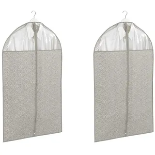 Wenko Kleidersack Balance 100 x 60 cm - Kleiderhülle, sicherer Schutz, Aufbewahrung für Anzüge und Kleider, Polypropylen, 60 x 100 cm, Taupe (Packung mit 2)