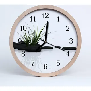 Holzuhr 20fi cm wanduhr - Steine - Blau