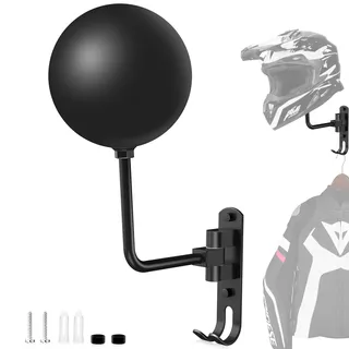 Jeebel Helmhalter Wandmontage Helmständer mit 180° Drehung und Doppelhaken für Ablage Dekorativen Ausstellen de Motorradhelm Fahrradhelm Baseball Helmen