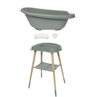 Bebe Jou Babybadeset , Dunkelgrün , Kunststoff , 79.5x40x46 cm , Pflegen, Baden, Babybadewannen