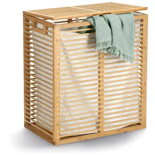 Zeller Present Wäschekorb hochwertig aus Bambus, beige