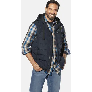 Steppweste JAN VANDERSTORM "Steppweste ERKULF", Herren, Gr. 58, blau (dunkelblau), Obermaterial: 100% Polyester COOLMAX PES(Coolmax)., Westen Steppweste