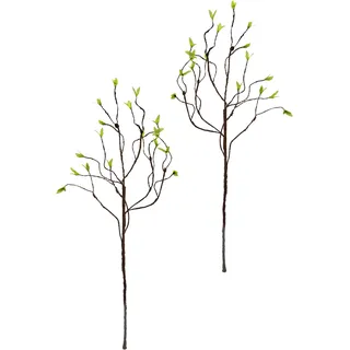 Korkenzieherzweig 2er Set Frühjahrsdeko Frühlingsdeko Osterdeko Kunstblumen Künstliche Blumen Dekoast Ast Zweig Dekoblume Einzelblume Blattzweig Blätter Stielblume Seidenblumen