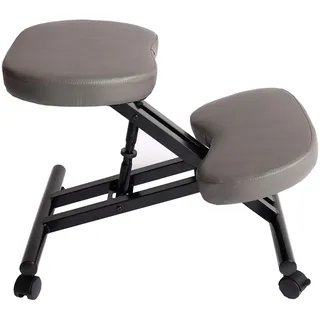 MCW Kniestuhl Rollbar Kunstleder Grau