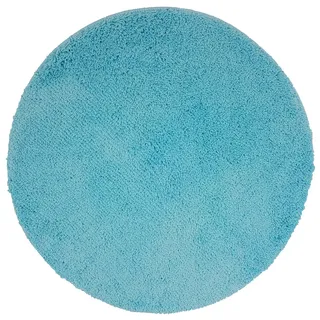 NYVI Badematte NYVISpa Lasalle Ø 60 cm Aqua Rund - Badezimmerteppich - rutschfest, Saugfähig, Schnell Trocknend, Fußbodenheizung geeignet, Oeko-TEX, Waschbar, Weich