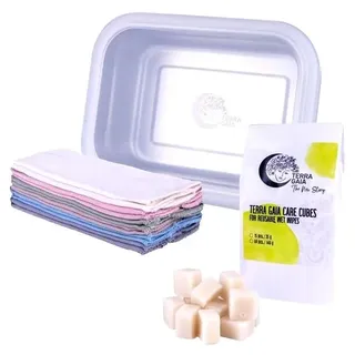 Terra Gaia Pflegetücher-Komplettset mit Care Cubes Pflegewürfel 1 St