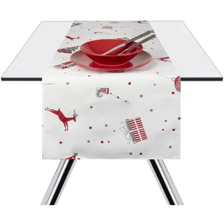 Excelsa Tischläufer Merry Christmas, 40 x 140 cm, Baumwolle