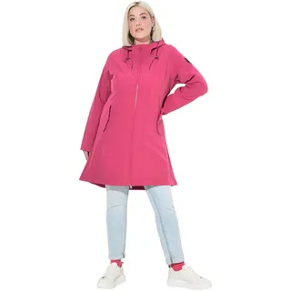 Ulla Popken Damen Multitalent Hyprar Softshelljacke, Granatpink, 62-64 EU