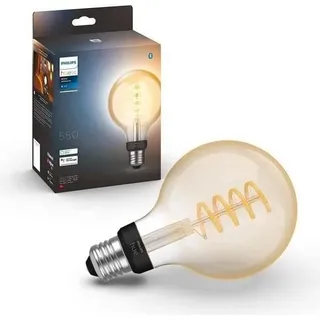 Philips Hue White Ambiance LED Lampe, E27 Filament G93 Globe, Bluetooth, Alexa Google Assistant Apple Homekit kompatibel