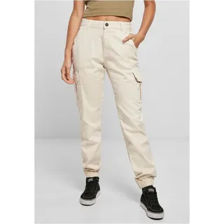 URBAN CLASSICS Ladies High Waist Cargo Pants in Weiß, Größe 32