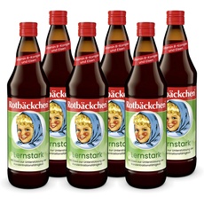 ROTBÄCKCHEN Lernstark 6er Pack (6 x 700ml) - Mehrfruchtsaft mit Eisen und B-Vitaminen