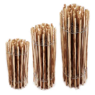Aquagart Staketenzaun 5 m x 80 cm Braun/Holz