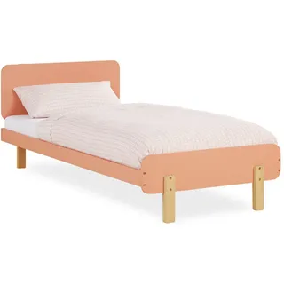Homestyle4u Kinderbett 90 x 200 cm Kiefer massiv rosa