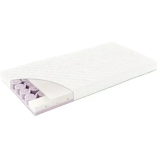 Träumeland Kindermatratze , Weiß , Textil , 140x70 cm , Oeko-Tex® Standard 100 , Härtegradauswahl, Über- und Sondergrößen erhältlich, Bezug abnehmbar/waschbar, Ober- und Unterseite versteppt, wendbar, optimale Belüftung, atmungsaktiv, schadstoffgeprüft, Nässeschutz, Wendematratze, Sicherheits-Trittkanten, Bezug rundum abnehmbar, Baby- und Kleinkindseite , Babymöbel & Kindermöbel, Babyzimmer, Babymatratzen