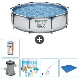Bestway Steel Pro MAX Rund - 305x76 cm - 6-teilig S22136 - Grau