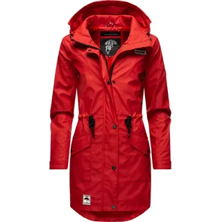 Navahoo Kurzmantel »Regenjacke Deike modischer Damen Outdoor Regenmantel rot