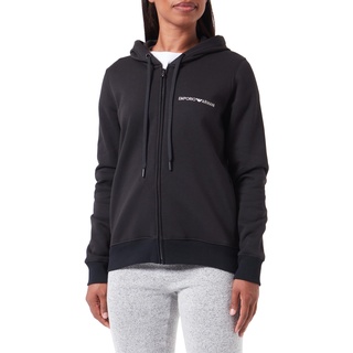 Emporio Armani Women's Full Zip Jacket Iconic Terry, Black, Small