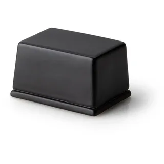 Continenta Butterdose, 125 g, schwarze Keramik, 9,5 x 7 x 6 cm