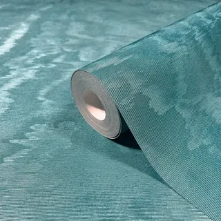 Marburg Vliestapete Metalloptik Glänzend Hammerschlag 10,05 m x 0,7 m Blau