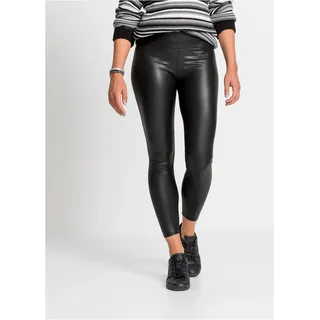 bonprix Thermoleggings "Leggings mit Thermo Funktion" mit Thermo Funktion, aus Lederimitat, mit weichem Innenfließ, schwarz