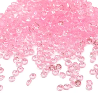 4000 Stück Acryl Deko Diamantkristalle 4mm Glitzer Streudeko Tischschmuck Funkelnd Dekosteine Kristalle Konfetti Diamanten zum DIY Verzieren Tischdeko Hochzeit Taufe Verlobung Valentinstag,Rosa