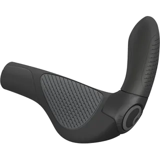Ergon GP4 EVO Fahrradgriffe mit eingebauten Lenkerenden, Schwarz, Größe S
