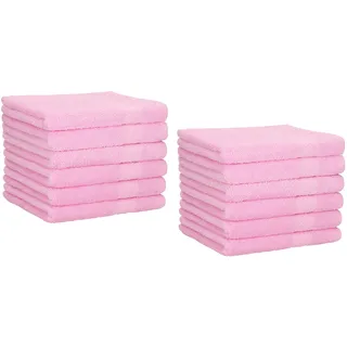 Betz Palermo Gästehandtücher Set 12-teilig – 12× Gästehandtuch 30×50 cm, 100% Baumwolle 360 g/m2, weich & saugstark, Oeko-TEX® Farbe rosé