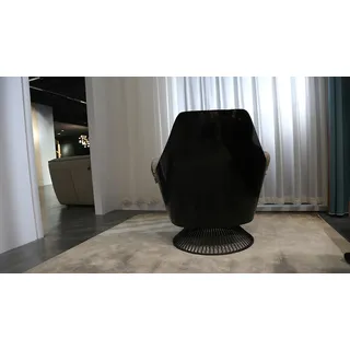 Sessel Club Lounge Design Lehn Stuhl Polster Sofa 1 Sitzer Fernseh Leder Drehbar - Beige